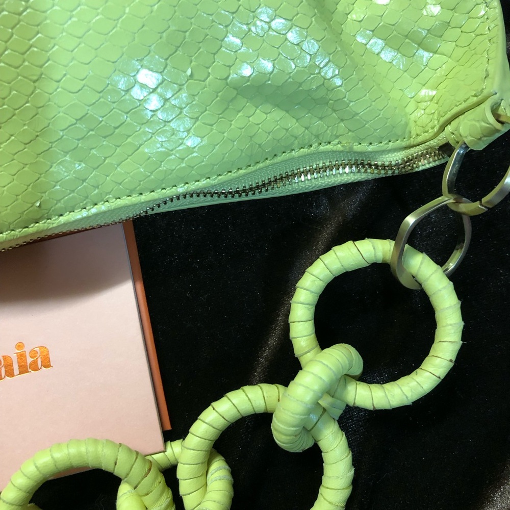 cult gaia Neon Lime Chain-Link Clutch - Picture 8 of 12